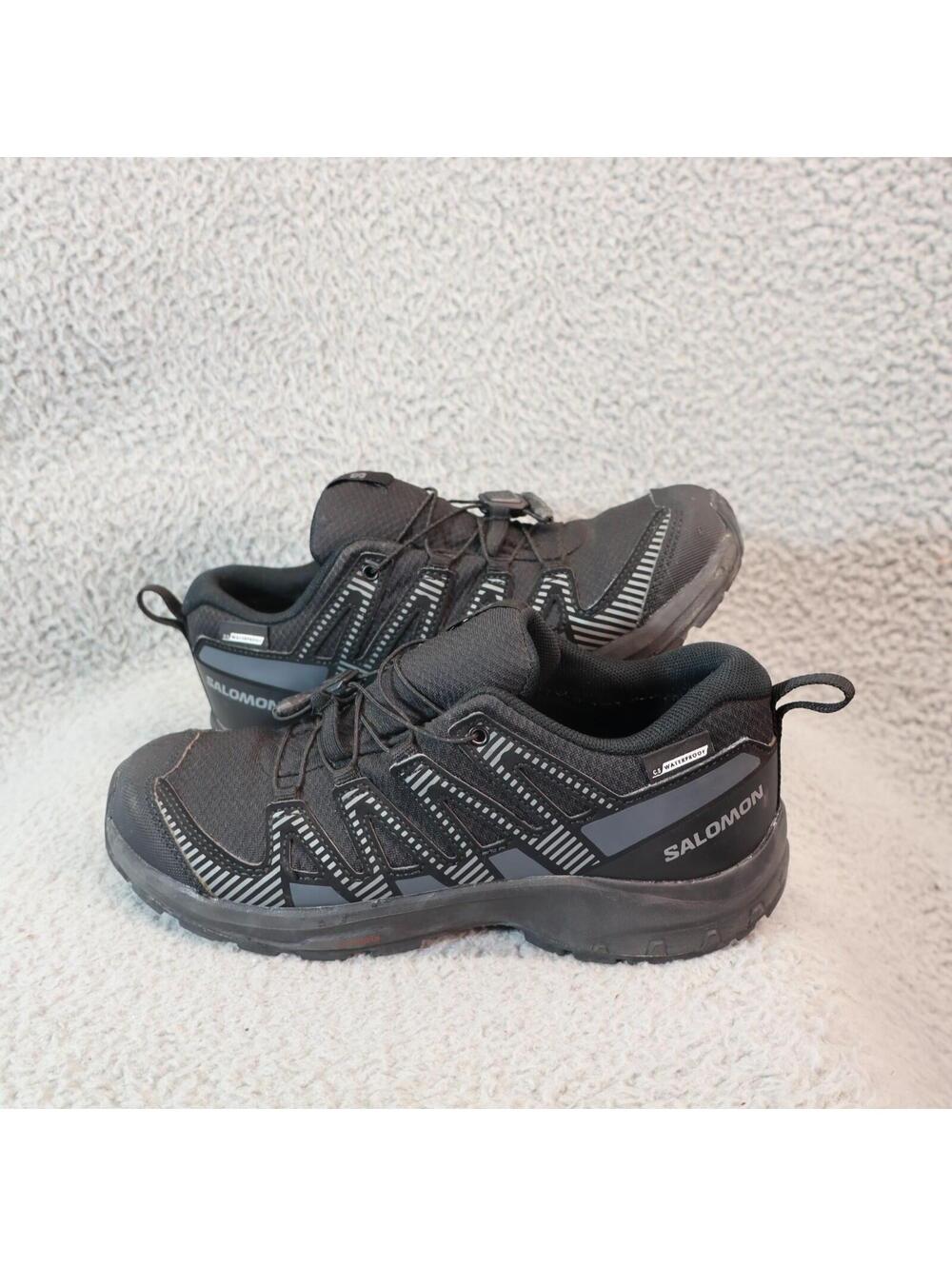 Salomon XA Pro Boys Size 3 Trail Running Shoes Black Youth